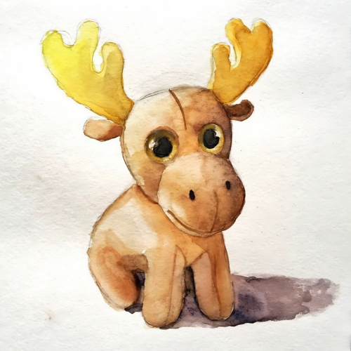 Kunstwerk Grappig Rendier