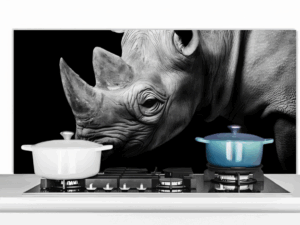 Spatscherm Keuken Neushoorn