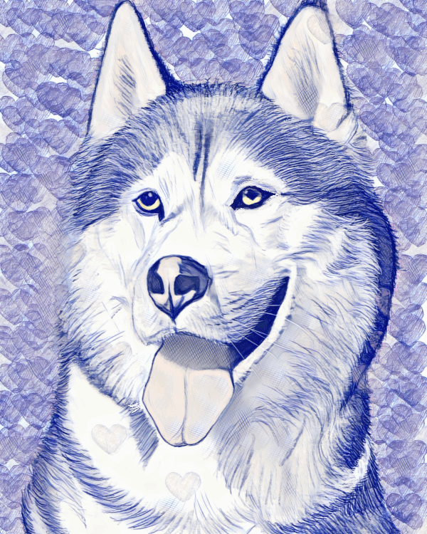 Husky Kunstwerk