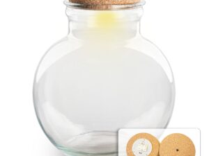 Terrarium With Cork - Teddy With Led Cork - ↑ 26.5 Cm