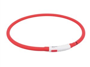 Trixie Lichtgevende Halsband Hond Usb Siliconen Oplaadbaar Rood