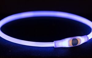 Trixie Lichtgevende Halsband Usb Flash Light Oplaadbaar Tpu Blauw