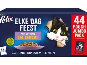 Felix Pouch Elke Dag Feest In Gelei Mix Box Tonijn / Zalm / Rund / Kip