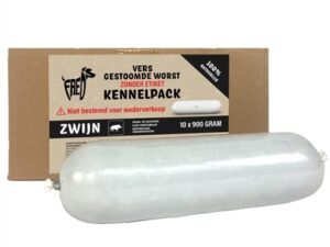 Freds Gestoomd Vers Vlees Worst Kennelpack Zwijn Graan En Glutenvrij