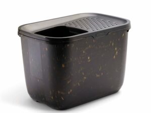 Savic Kattenbak Hop In Marble Zwart / Goud