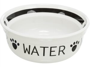 Trixie Drinkbak Hond Water Keramiek Wit / Zwart