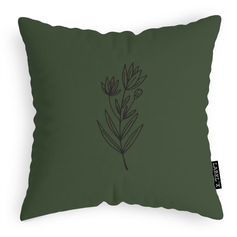 Kussen Wilde Bloemen Groen