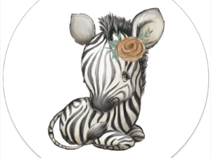 Muurcirkel Kids Zebra Meisje
