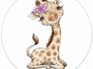 Muurcirkel Kids Giraffe Meisje