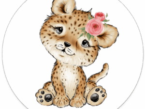 Muurcirkel Kids Luipaard Meisje