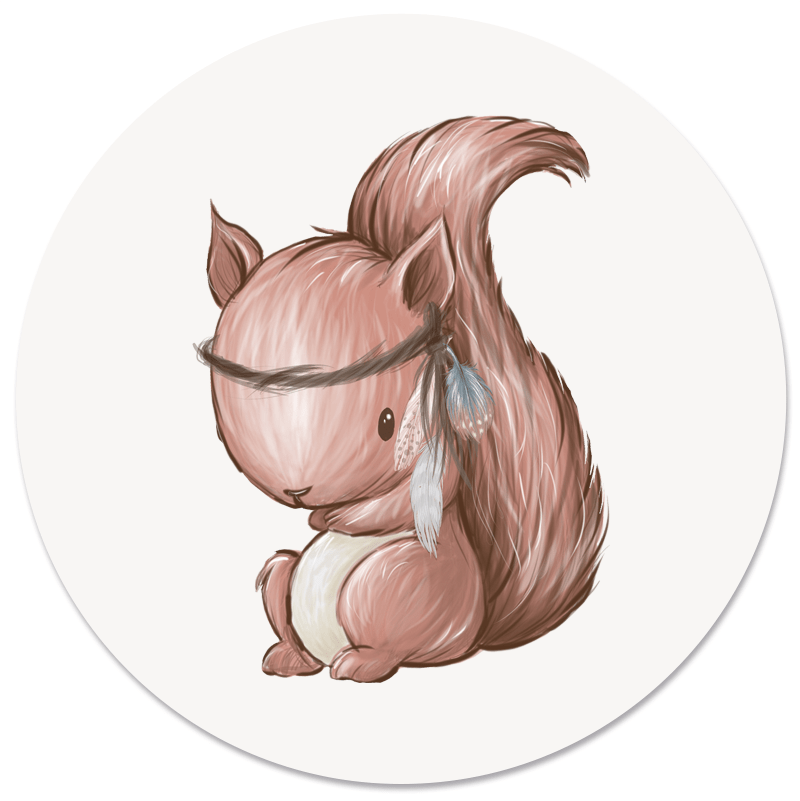 Muurcirkel Kids Eekhoorntje