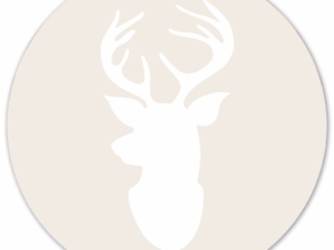 Muurcirkel Kerst Rendier Beige