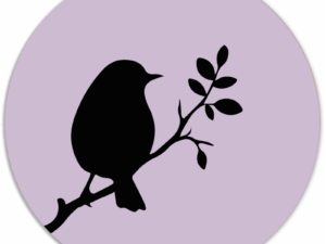 Muurcirkel Vogeltje Lente Lila