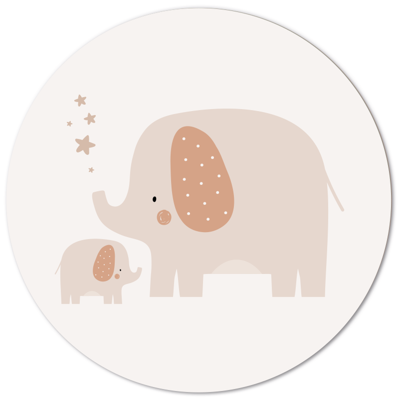 Muurcirkel Kids Olifantjes