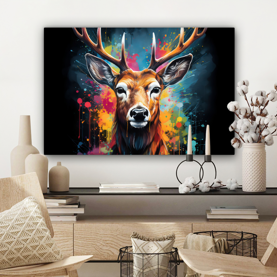 Canvas Hert Graffiti - Afbeelding 3