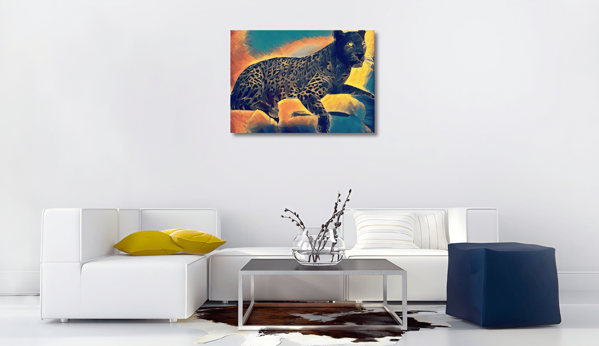 Canvas Zwarte Panter - Afbeelding 2