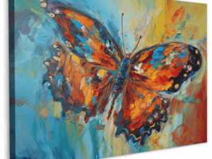 Canvas Vlinder Kleurrijk