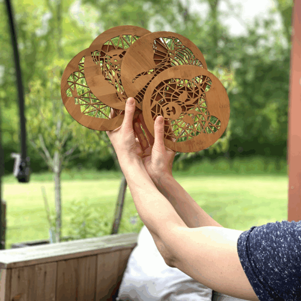 Pannen onderzetters Geometrische Dieren - Afbeelding 5