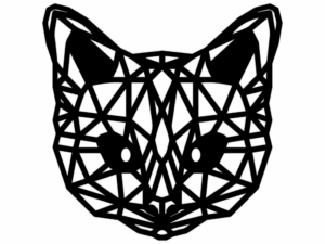 Geometrische houten Kat