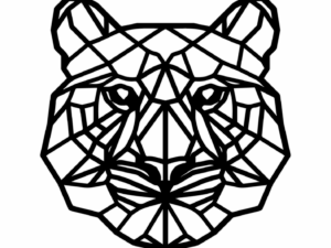 Geometrische tijger van hout