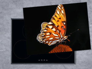 inductiebeschermer met vlinder print