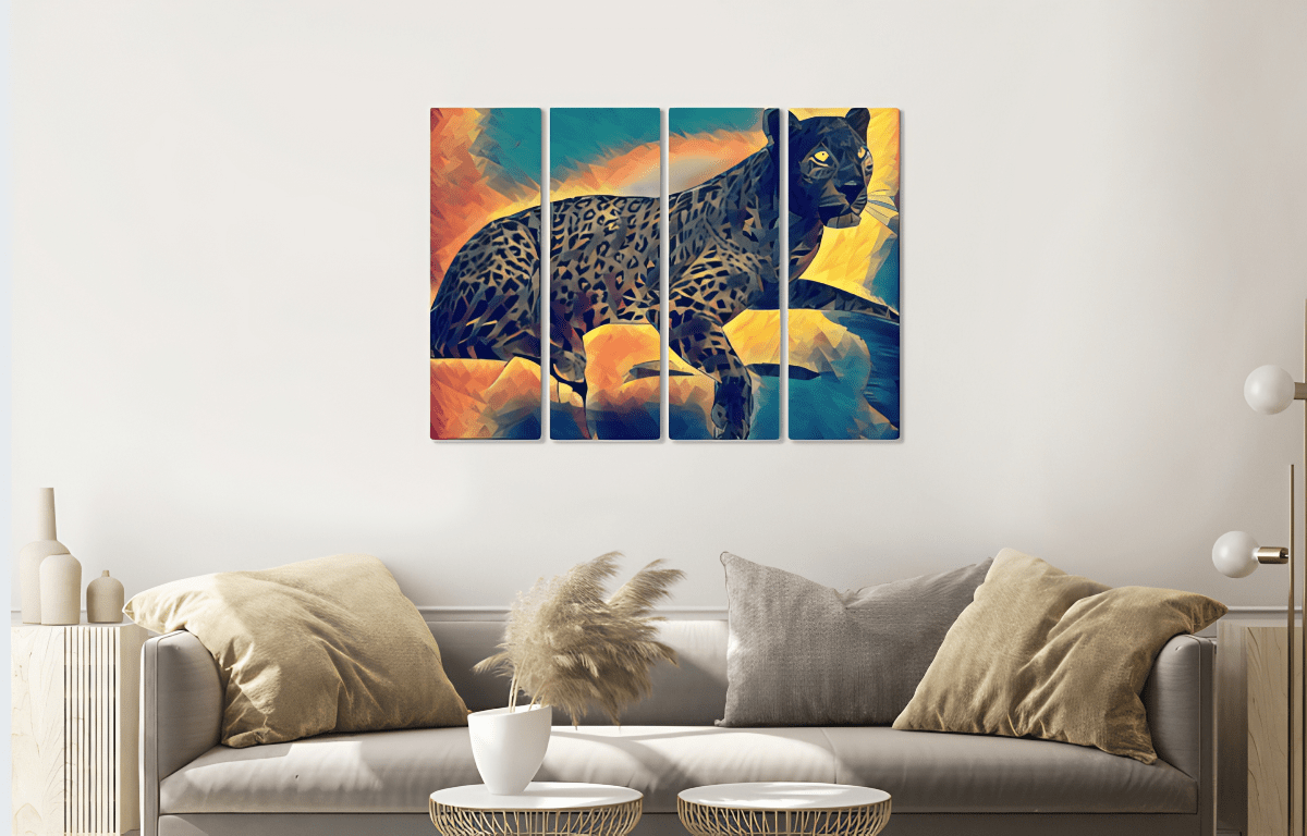 Canvas Zwarte Panter - Afbeelding 4