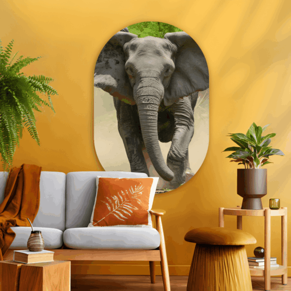 Muurovaal Olifant rennend - Afbeelding 3