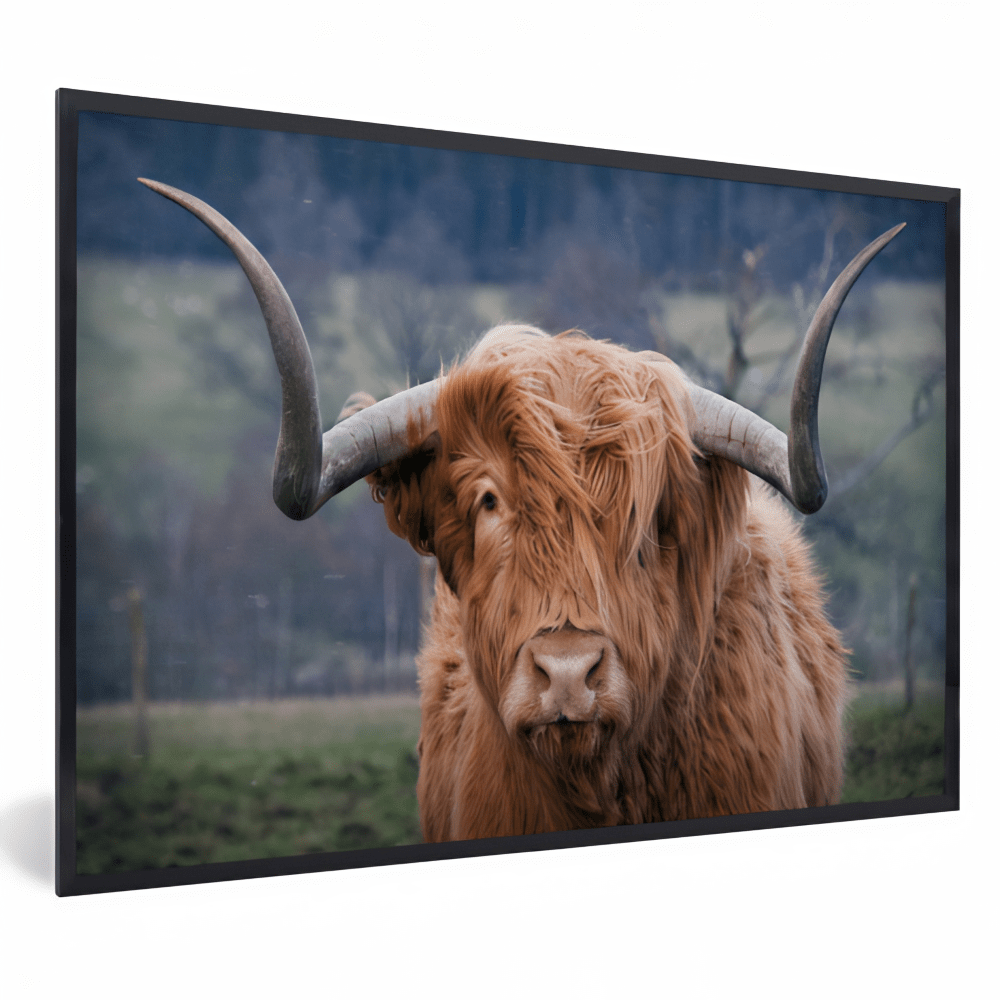 Poster in lijst Schotse Hooglander - Afbeelding 2