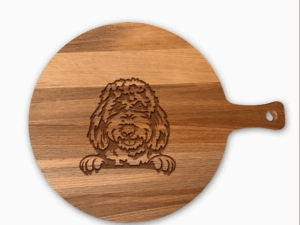 Serveerplank Labradoodle.Rond