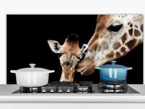 Spatscherm Giraffe en jong