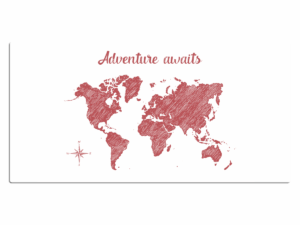 Bureau onderlegger Wereldkaart