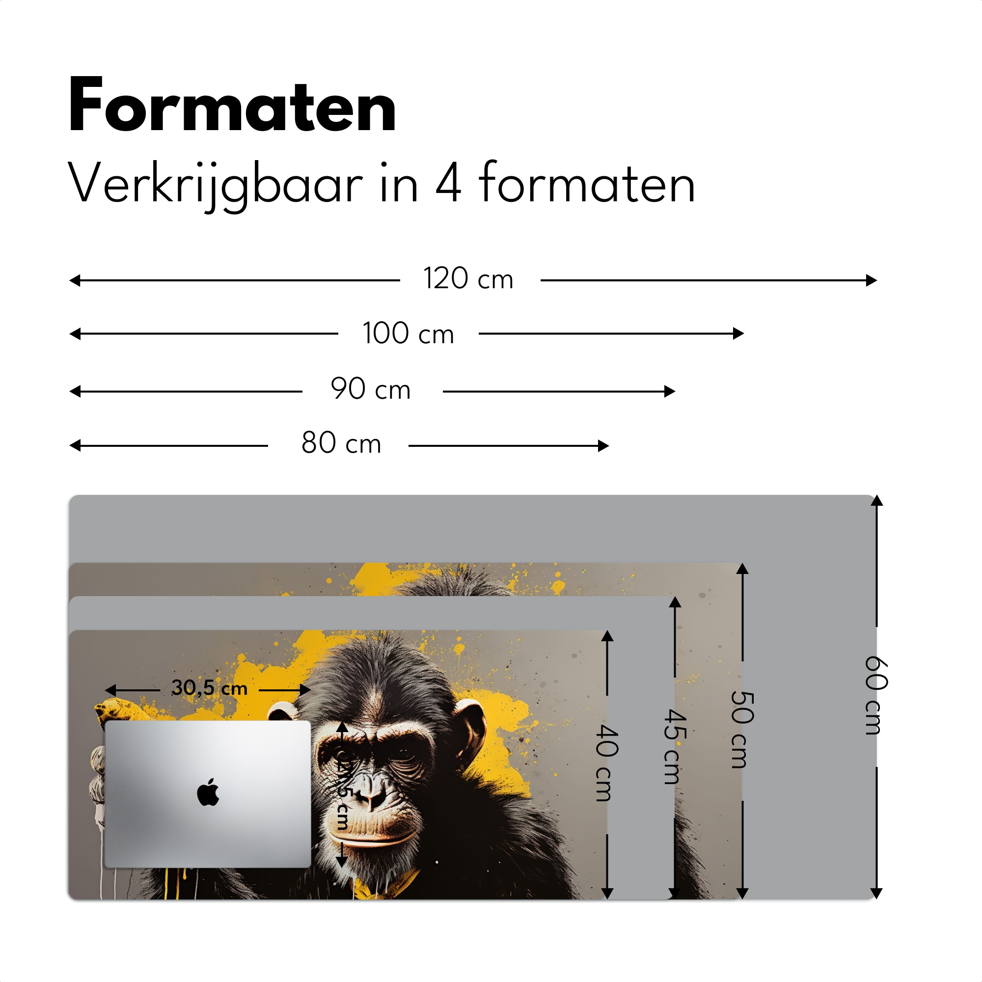 Bureau Onderlegger Chimpansee Banaan - Afbeelding 5