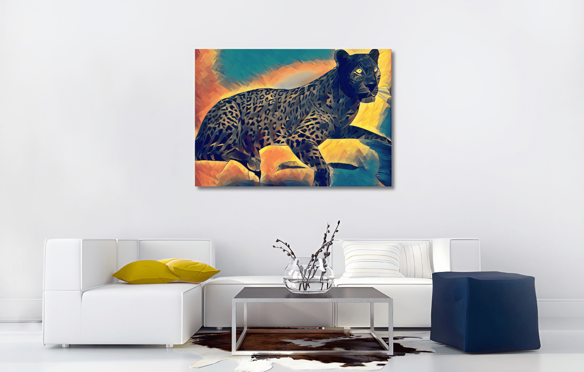 Canvas Zwarte Panter - Afbeelding 3