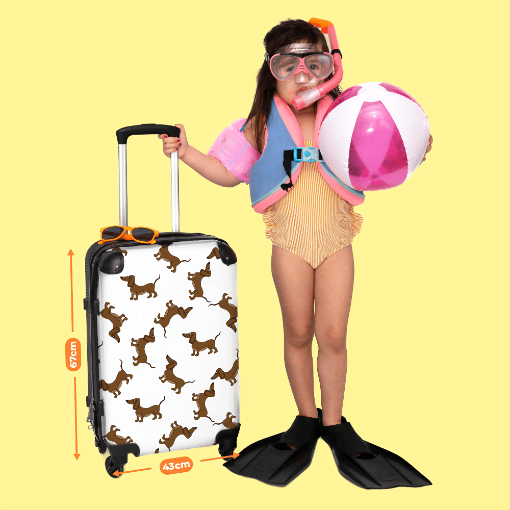 Reiskoffer Teckels.Kinderkoffer.