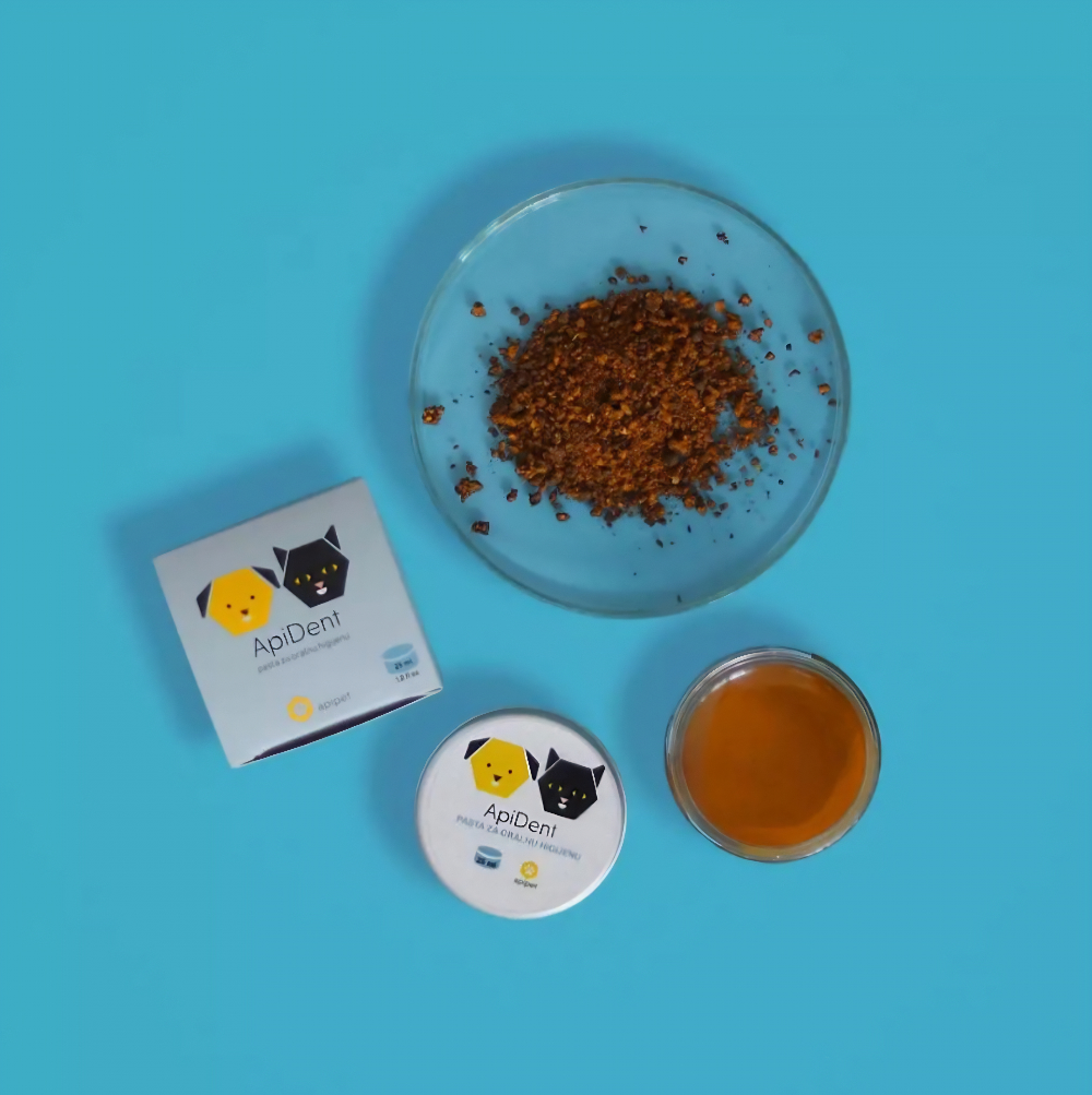 ApiDent.pasta met propolis voor de verzorging van de tanden van huisdieren