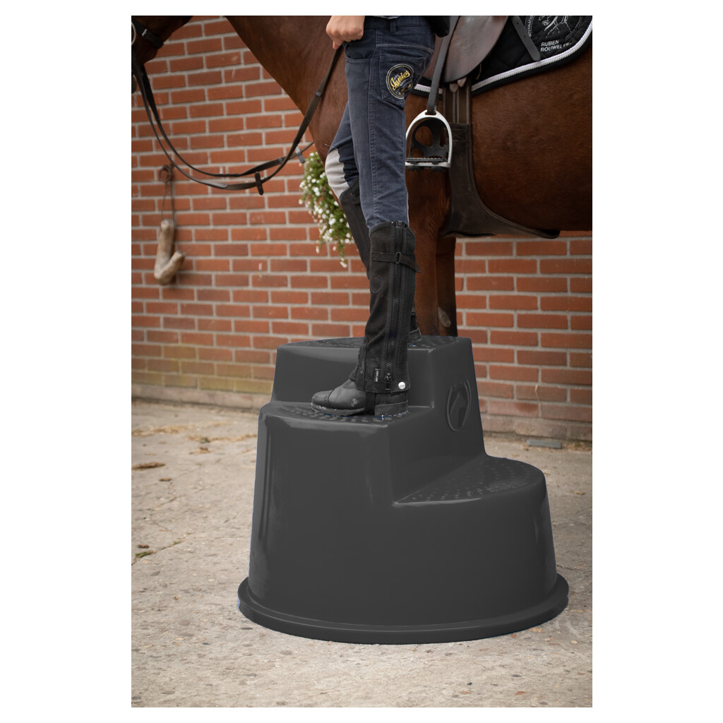 Excellent Horse Opstaphulp 3 Treden Zwart.