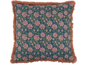 Kussen Imbarro Bloemenprint Blauw