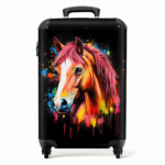 Reiskoffer Kunstwerk Paard.