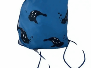 BAck 2 School bij Draw a Pet. Zeehond Kindertasje met Trekkoordjes