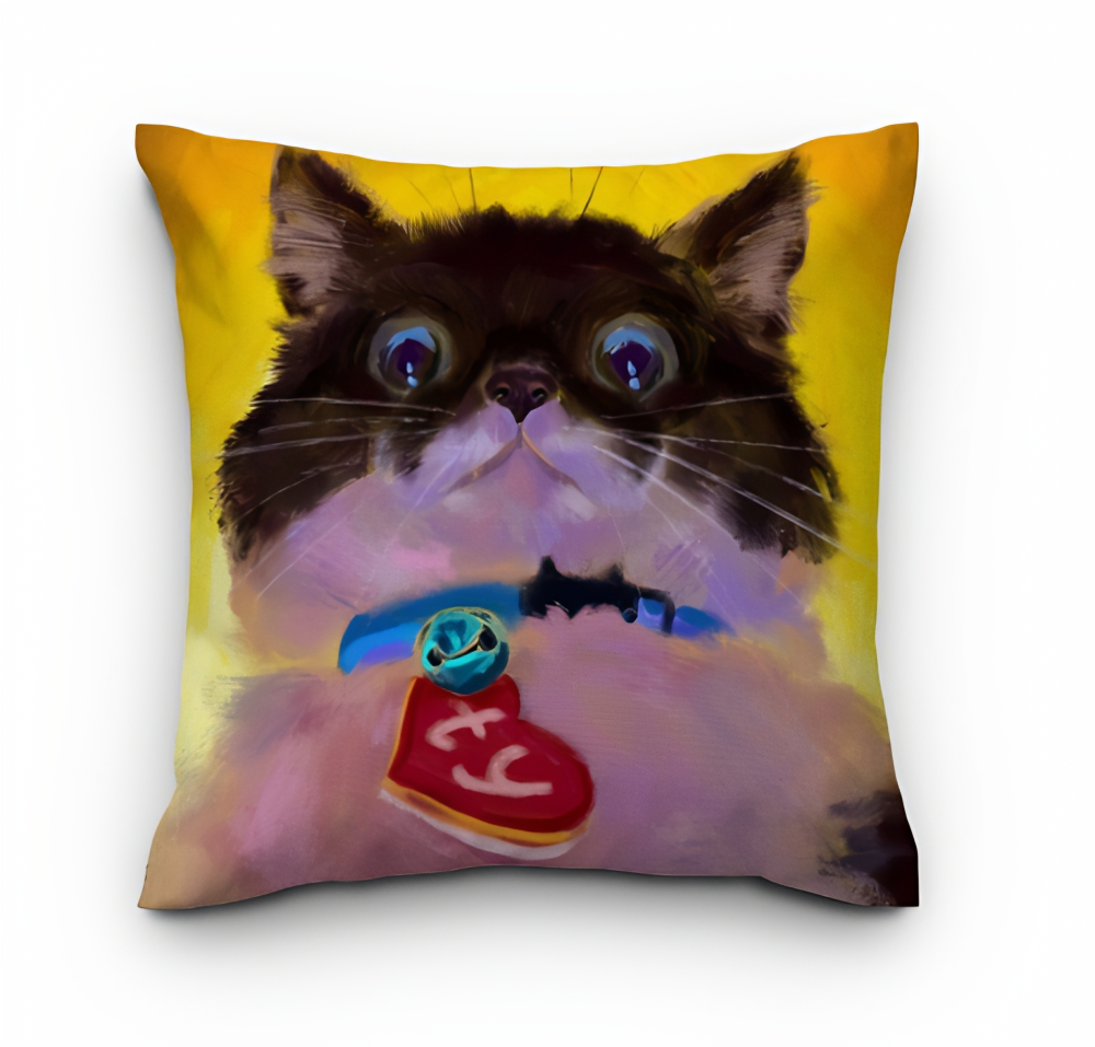 Sierkussen grappige kat