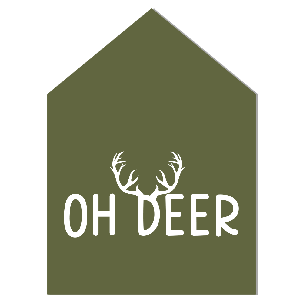 Kersthuisje Oh Deer Groen