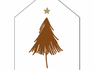 Kersthuisje Kerstboom Terracotta