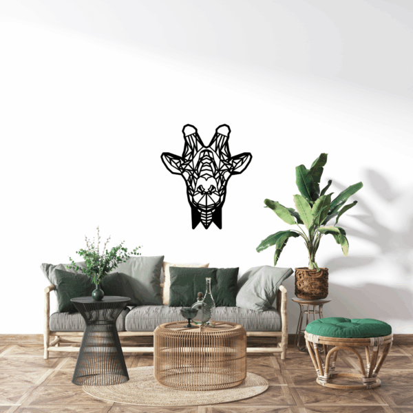 Geometrische Houten Giraffe Kop