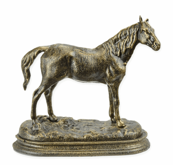 Gietijzeren Beeldje Paard Sokkel