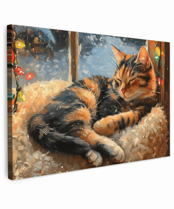 Kat Kerstmis Canvas