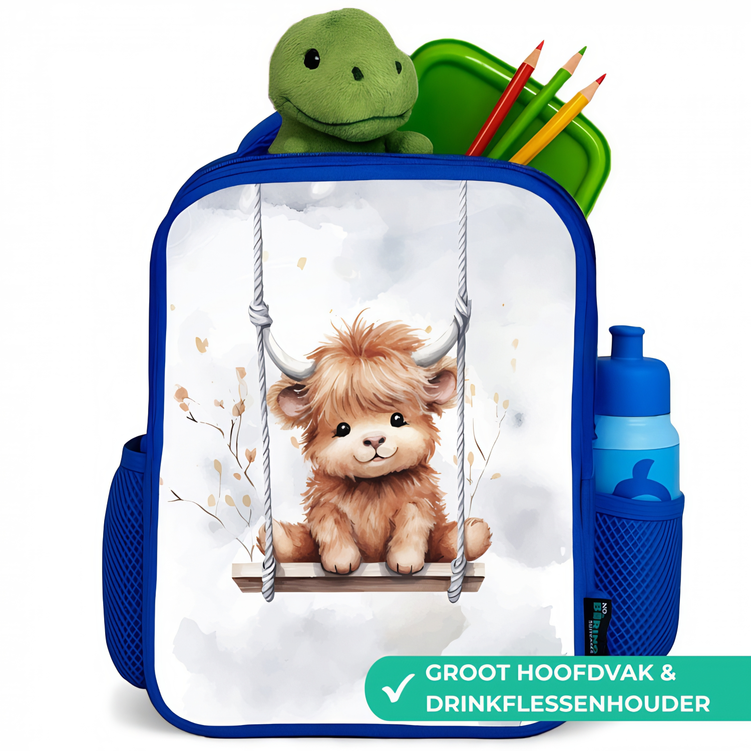 Kinderrugzak Schotse Hooglander Blauw