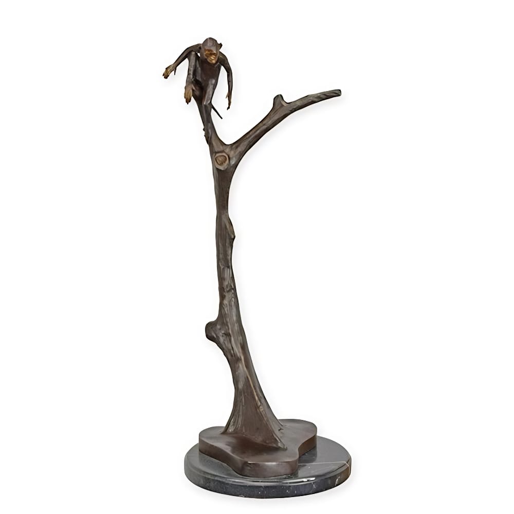 Bronzen Beeld Aap Boom