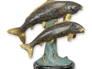 Vis Beeldjes. Bronzen Beeld Koikarpers