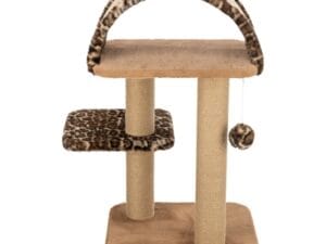 Trixie Krabpaal Leo Panterprint Ligplaats Met Boog Bruin