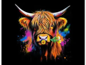 Tuinposter Graffiti Schotse Hooglander